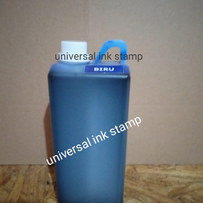 

tinta stempel flash otomatis 1 liter warna BIRU promo