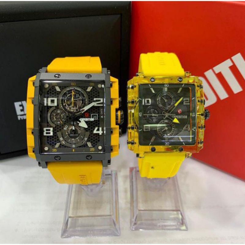 Jam Tangan Expedition E6757 MC & E6808 Couple Yellow Original