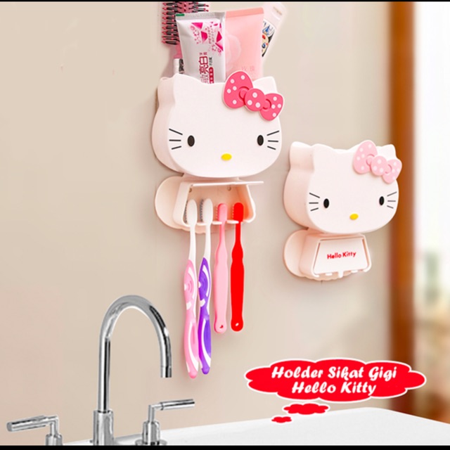 Holder tempat sikat gigi HELLO KITTY ( bisa untuk tempat sikit gigi dan sisir)