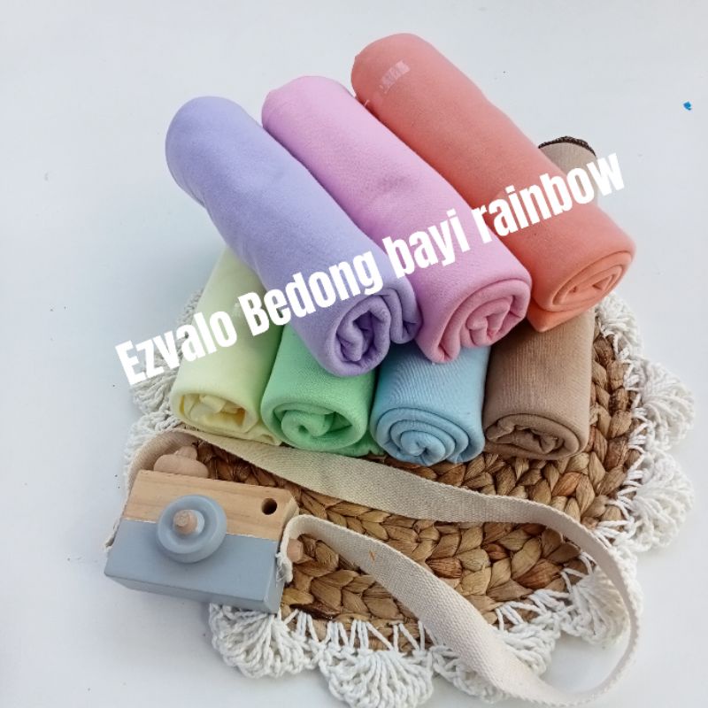 BB3R Bedong bayi rainbow polos uk 90 x 110cm