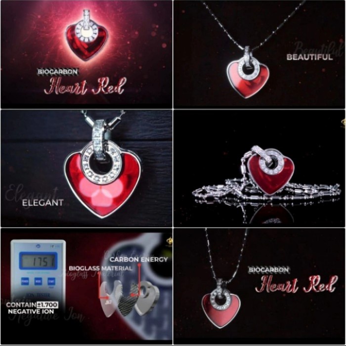 Kalung Kesehatan PENDANT RED HEART Original MCI