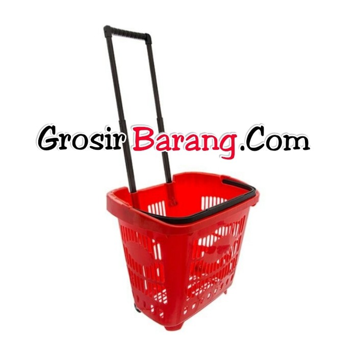  Keranjang  Shopping Roda Plastik  Flamingo Keranjang  Belanja 