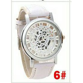 jam tangan dial romawi transparant mcykcy kulit sintetis