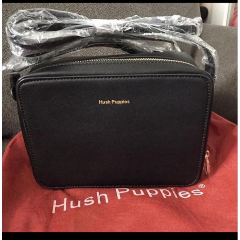 NEW ORIGINAL TAS HUSH PUPPIES BRIGHTON SLING BAG SIZE M BLACK / Tas wanita perempuan sale