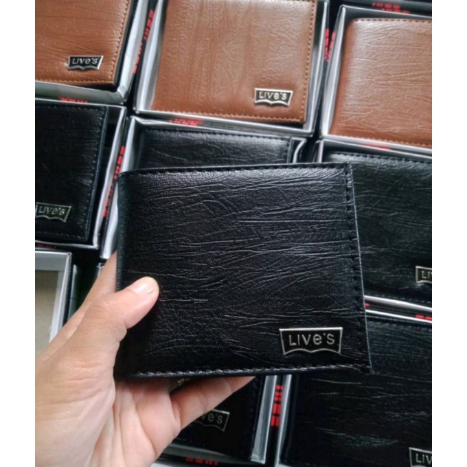 Dompet Pria. Kulit sintetis dapat di lipat dua