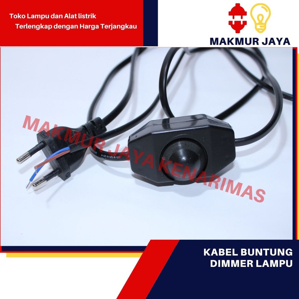 kabel dimmer saklar ON/OFF Dimmer buntung hitam/kabel gantung dimer/dimmer murah