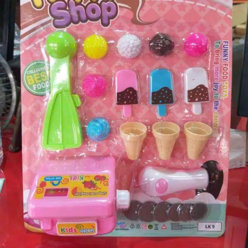 Mainan Kasir Kasiran Mini LK 14 Happy Shop Es Krim / Kue