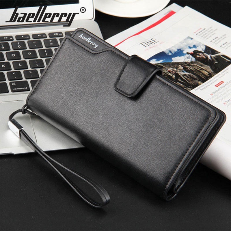 BAELLERRY 1063 Dompet Panjang Pria Kulit Long Bifold Wallet WK-SBY