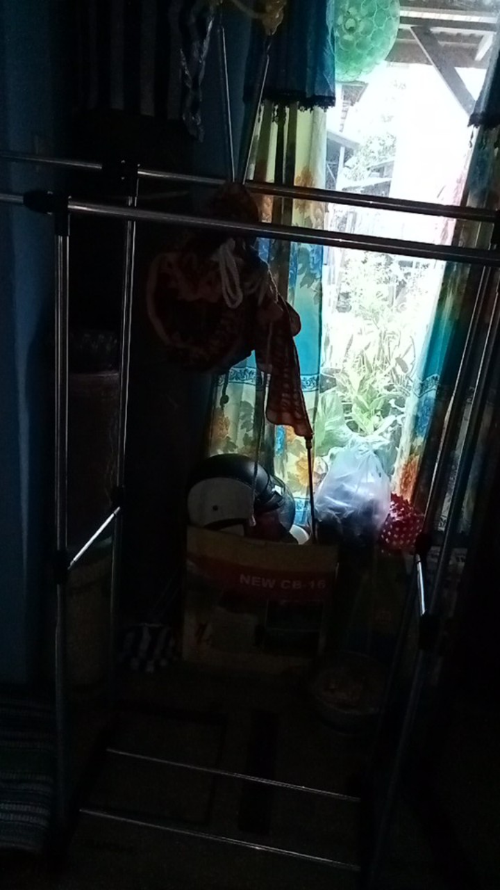 Stand Hanger Double - Gantungan Baju Double 4 Roda