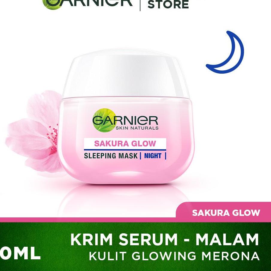 Murah Banget WCCAQ Garnier Sakura Glow Kit Day &amp; Night Cream - Moisturizer Skincare Krim Siang Malam (Light complete) 58 Diskon Promo