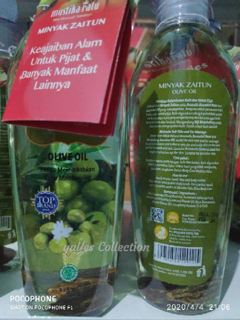 Minyak Zaitun Mustika Ratu 175 ml 75ml olive oil relaksasi pijat tubuh makeup halus lembut bersisik