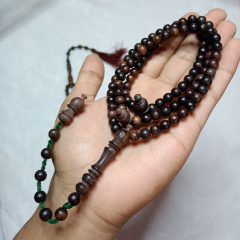 Tasbih 99 Butir Kayu Sonokeling Size 6mm ORIGINAL!!