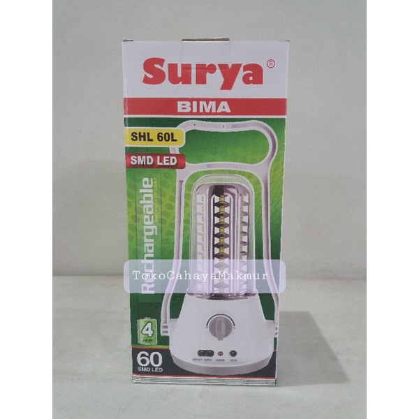 Lampu Emergency Rechargeable Surya Bima SHL 60L / Senter Darurat Surya