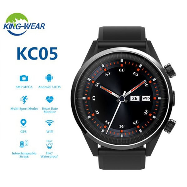 #GudangSatu - KINGWEAR KC05 Smartwatch Android GPS WIFI 7.0 4G LTE 1GB  16GB