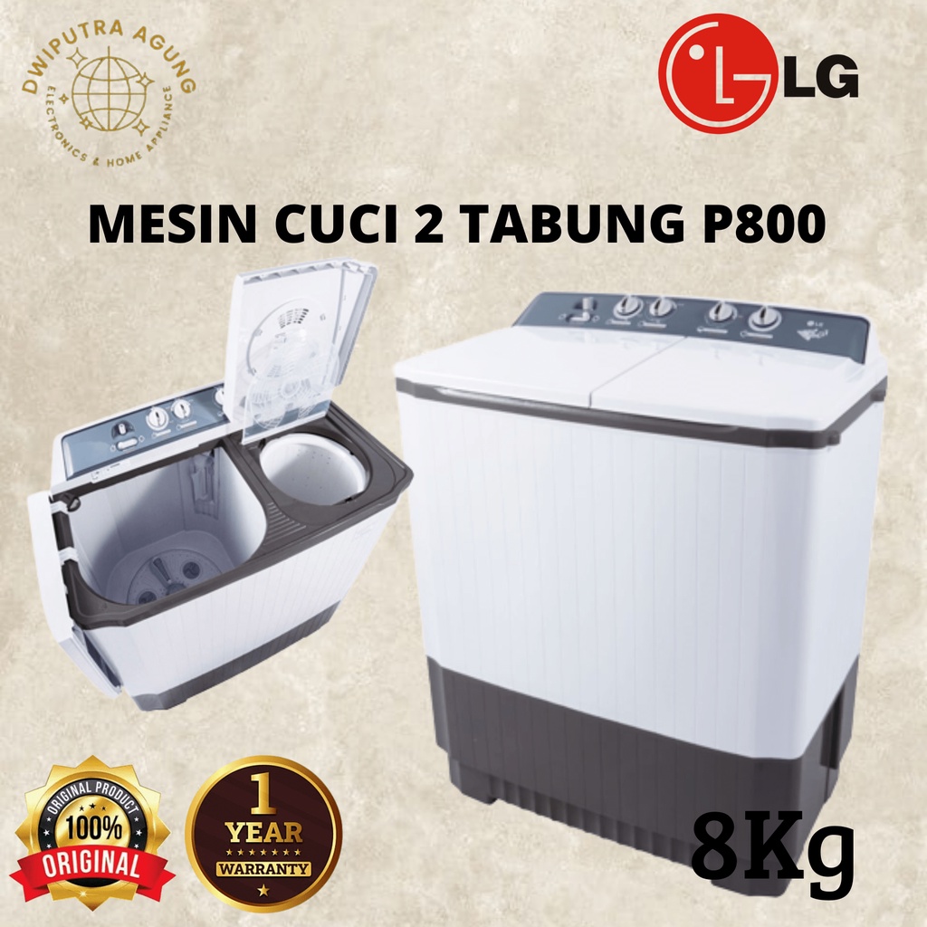 MESIN CUCI 2 TABUNG LG P8000N / P 8000 N 8KG