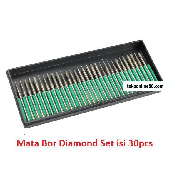 【COD+Pengiriman Cepat】YUN Mall Mata Grafir Alat Ukir Pahat Kayu Gelas Kaca Batu Giok Besi Plastik  Mata Bor Diamond Set Isi 30 Pcs