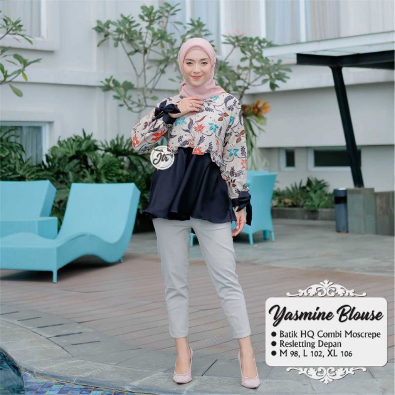 tey-17 Batik Wanita ASJ SA HRB026 Kenogo Kemeja Tosca Pendek-Model 7