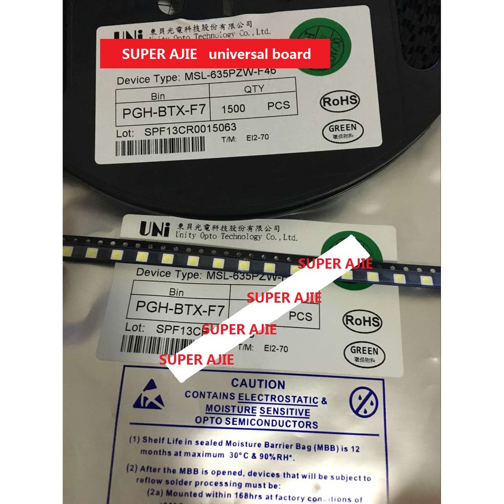 SMD LED 1W 3V Cold White Putih 3535 LED Diode LCD Back Light Lighting TV Backlit LED TV Backlight