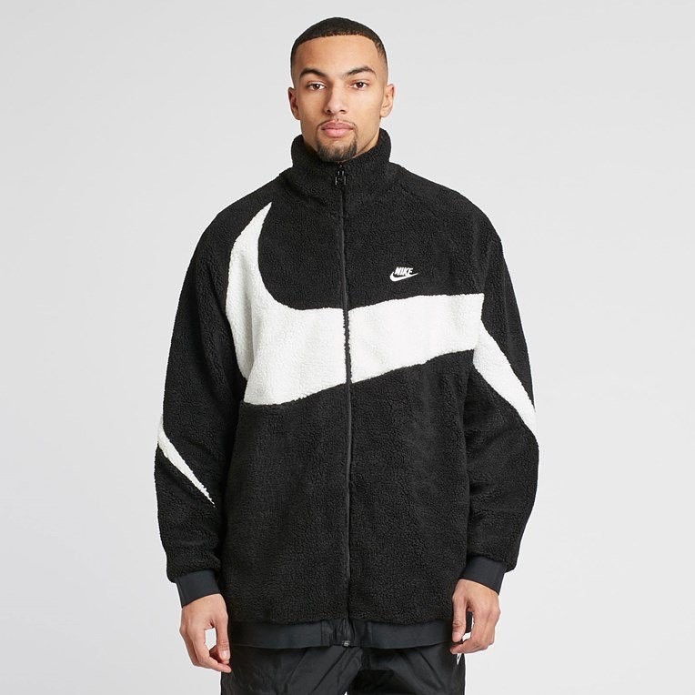 nike big swoosh half zip jacket