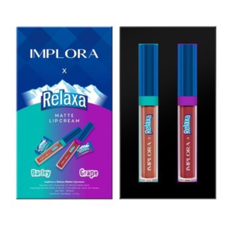 &lt;pa&gt; [harga box isi 2] implora X relaxa matte lipcream barley &amp; grape | lipmatte implora X relaxa