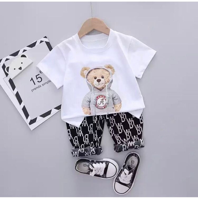 SETELAN BAJU BARU BAYI ANAK MOTIF ANAK MOTIF BEAR TEDDY SIZE 1-5 TAHUN BAHAN KATUN LEMBUT PREMIUM TERBARU/ SETELAN BAJU BARU BAYI ANAK LAKI-LAKI/ SETELAN BAJU BARU BAYI ANAK PEREMPUAN/ SETELAN BAJU BARU BAYI ANAK COWOK/ SETELAN BAJU BARU BAYI ANAK CEWEK