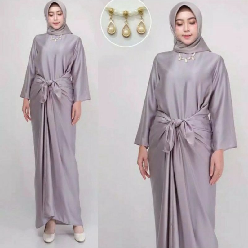 baju gamis kaftan/gamis pesta/kaftan/dress pesta muslimah bahan maxmara velvet