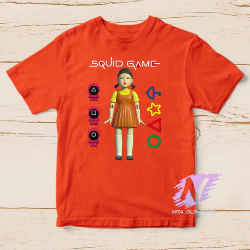 kaos anak squid game baju the movie series squid game