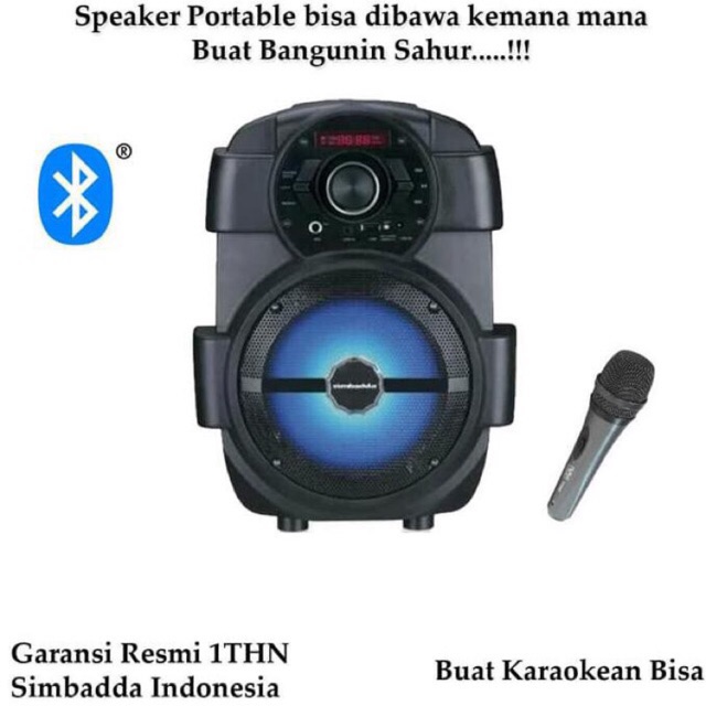 SPEAKER SIMBADDA CST836 RADIO, BLUETOOTH, USB, MIC 18W