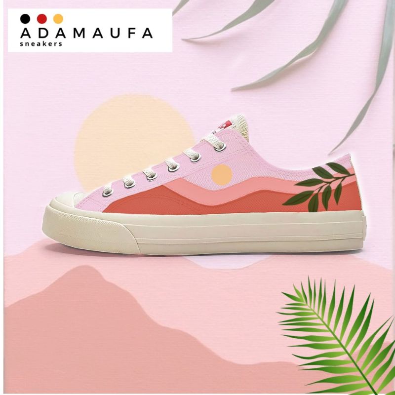Ventela Custom Bohemian Painting Color Sepatu Pria wanita
