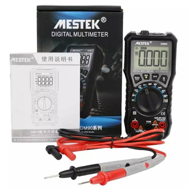 Mestek DM90 Mini Digital Multimeter Auto Range Tester Multimeter Lebih Baik dari Pm18c Multitester