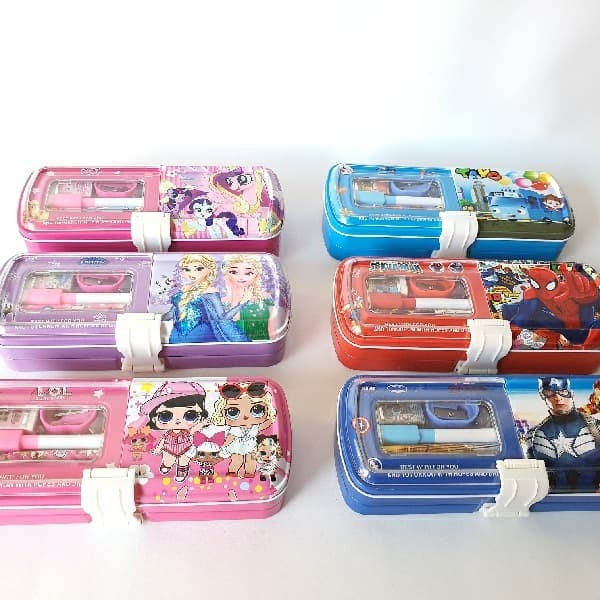 

(BISA COD) Tempat Pensil 3 Tingkat Set 6 in 1 Alat Tulis Anak Murah - tayo