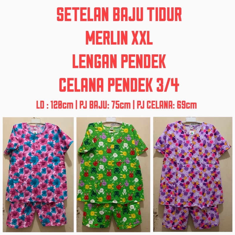 MERLIN Setelan Baju Tidur Jumbo XXL LD 120