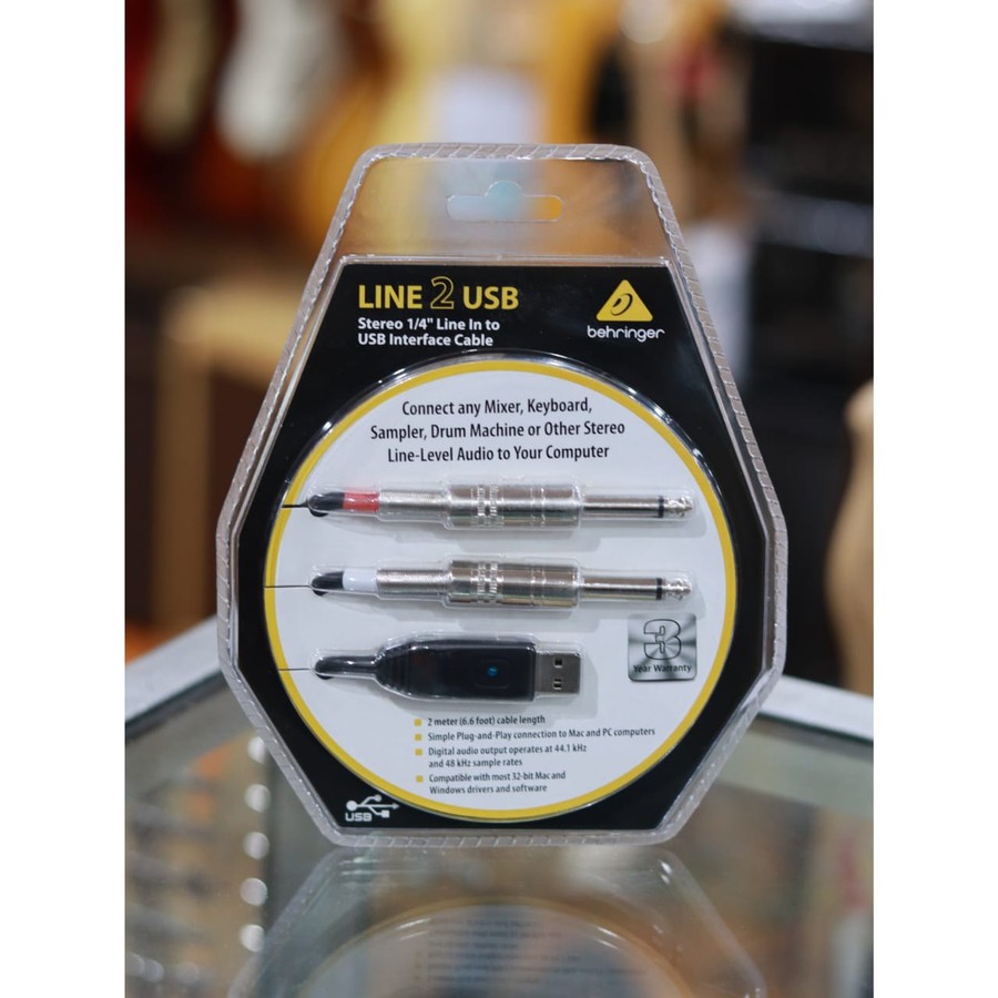 Behringer Line 2 USB Soundcard - Stereo Keyboard Mixer Sound Card