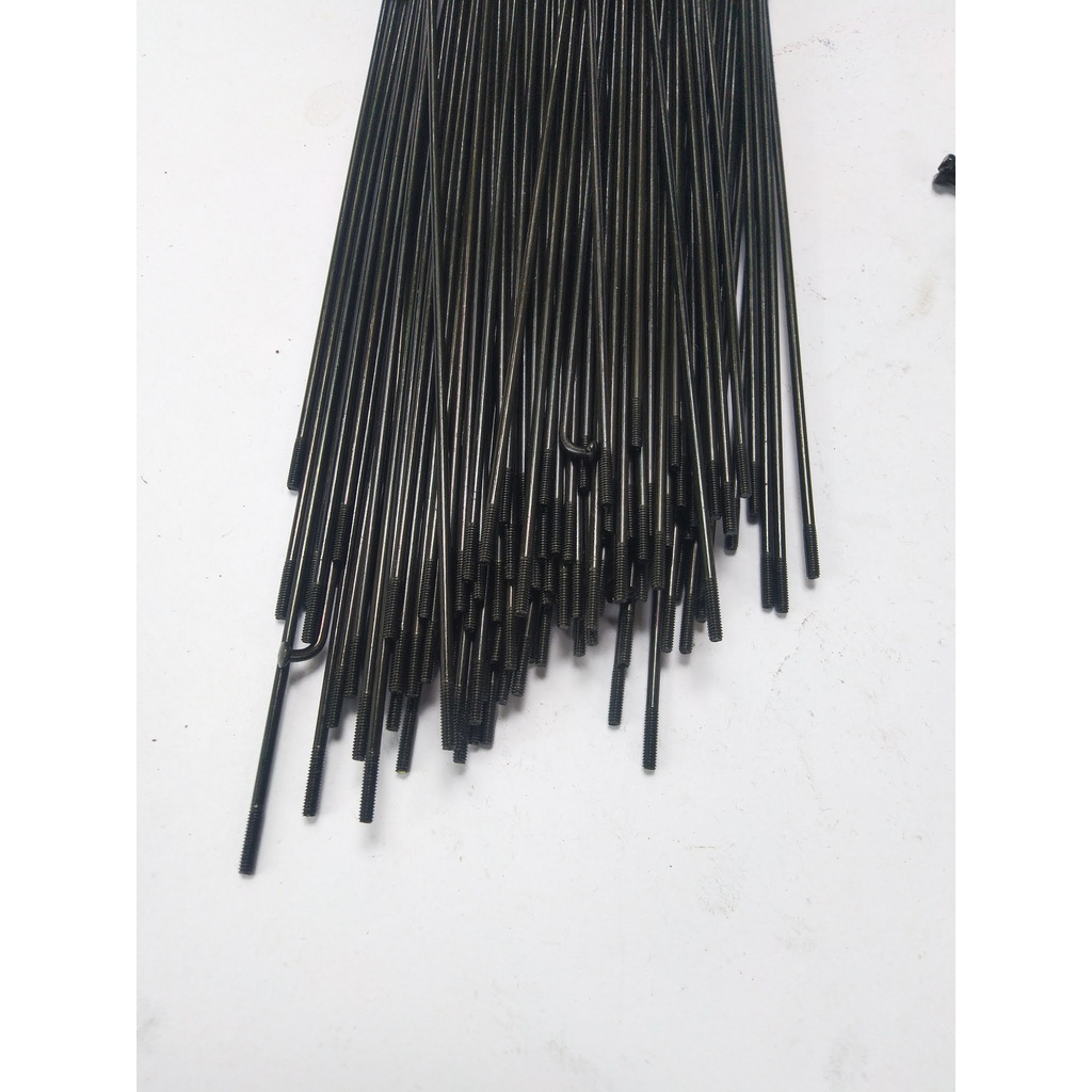 Ruji Sepeda Spoke Jari-Jari Sepeda Ruji Niple Sepeda 20 Hitam 36 Hole