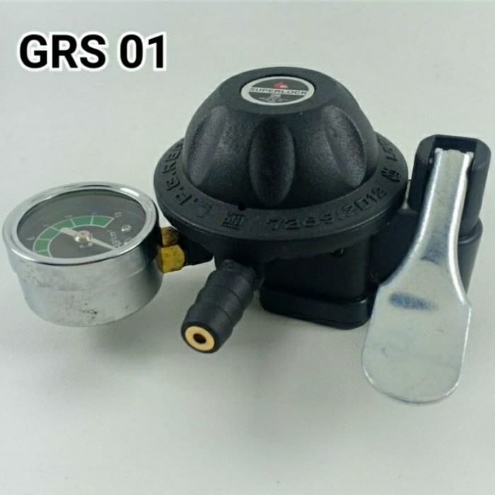 Regulator Kompor Gas Superlock Gascomp GRS 01 GRS-01 GRS01 LPG - Hitam