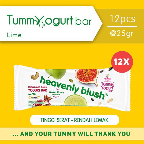 

Heavenly Blush Tummy Yogurt Bar Lime [12 Pcs x 25Gr]