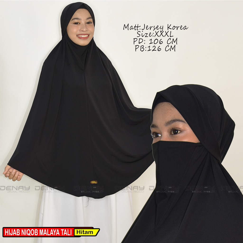 TOKODENAY - HIJAB MASKER - NIQAB MALAYA 2IN1 - BAHAN JERSEY - JILBAB WANITA MUSLIMAH - BEST SELLER