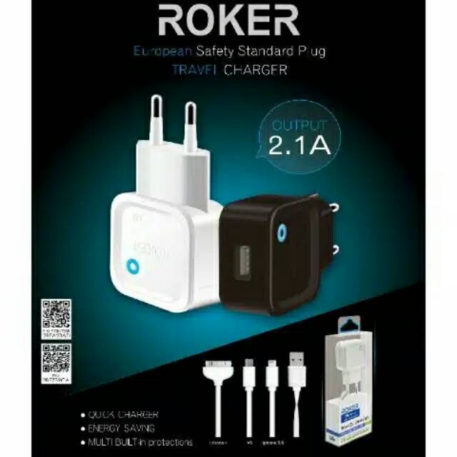 CHARGER ROKER 2.1A V8/MICRO