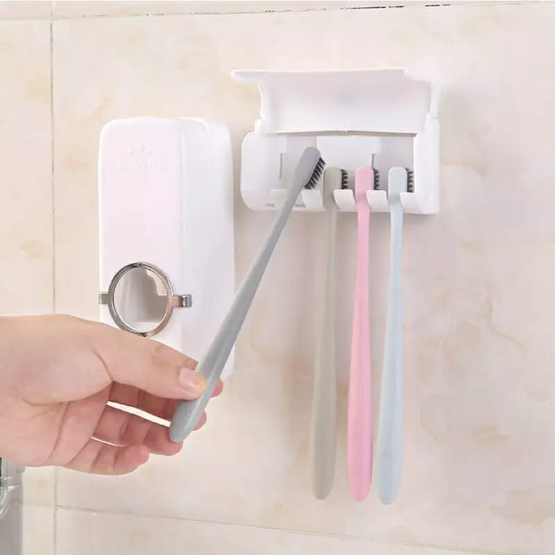 Toothpaste Dispenser Odol &amp; Brush Set / Pasta Gigi Dan Tempat Sikat Gigi 2148