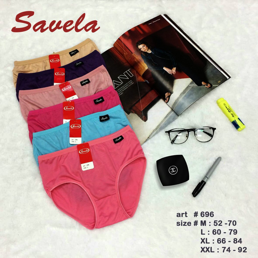 SAVELA | Celana Dalam Wanita Polos / Extra Lembut / JUMBO Size / art SVL 696 Polos