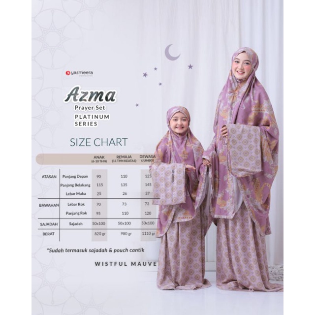 MUKENA AZMA PLATINUM BY YASMEERA