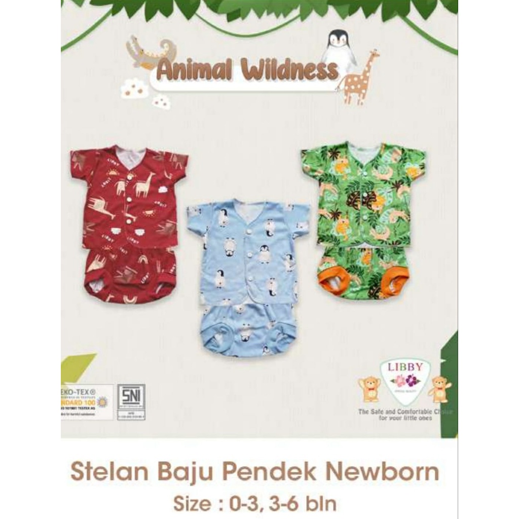 Libby (3 setelan) Newborn Lengan Panjang/Pendek