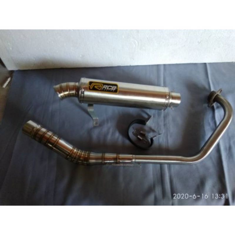 knalpot racing RCB untuk motor satria Fu jupter MX Sonic gsc R15v2 V3 swara gahar terlaris