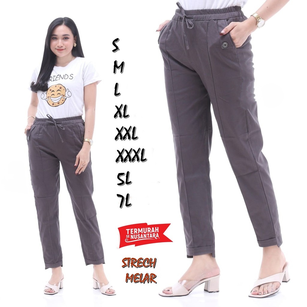 CELANA BAGGY PANTS TWILL COMBET STREAT