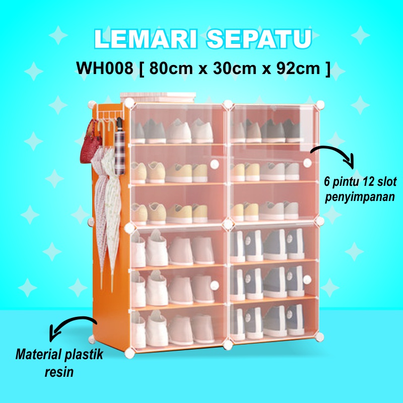 Rak Sepatu Anti Debu 4 Layer Tebal Shoe Rack Portable Serbaguna Kotak Sepatu Portable