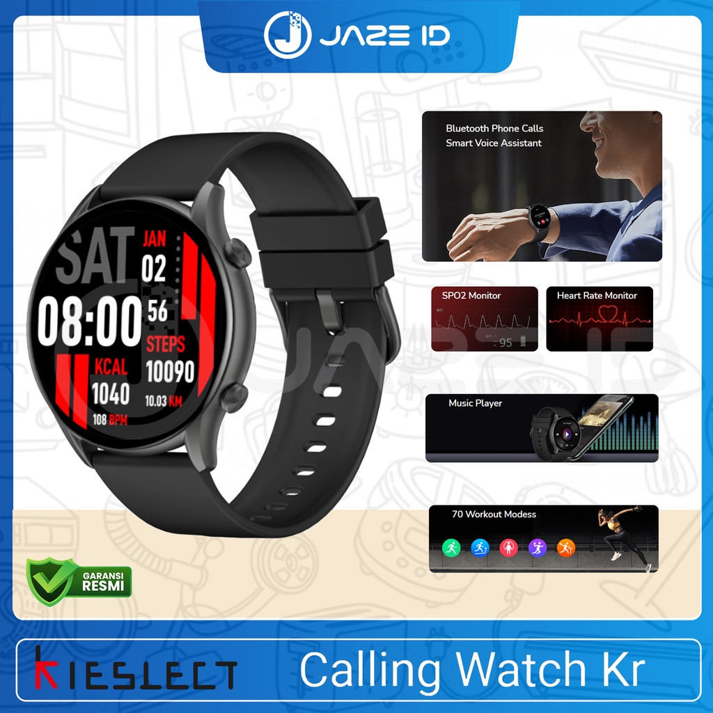 Kieslect KR Smartwatch Semi AMOLED Calling Smart Watch Jam Tangan