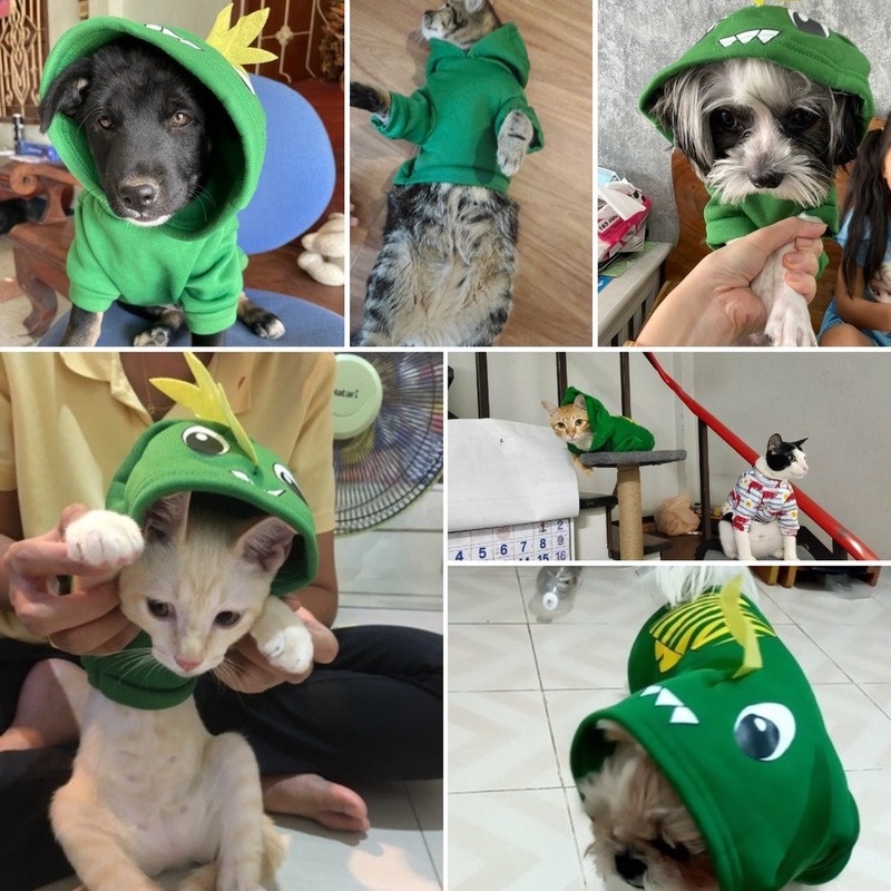 ★〓YUFeiPet〓★ Hooded Makeover Dog Cartoon Sweater Cat Warm Clothing