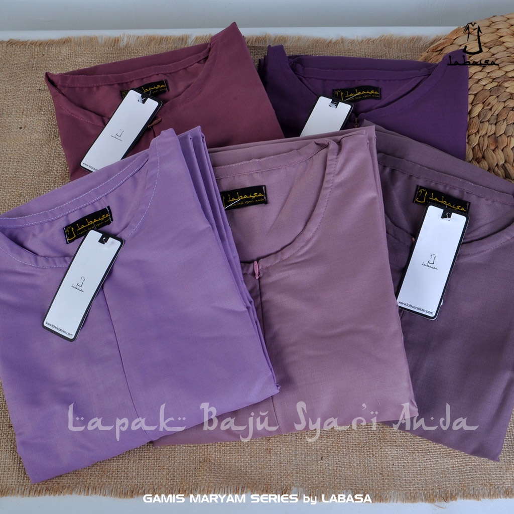 Gamis Toyobo Polos Basic Maryam Series LD 100 cm - Size M - LABASA ORI | Bisa COD