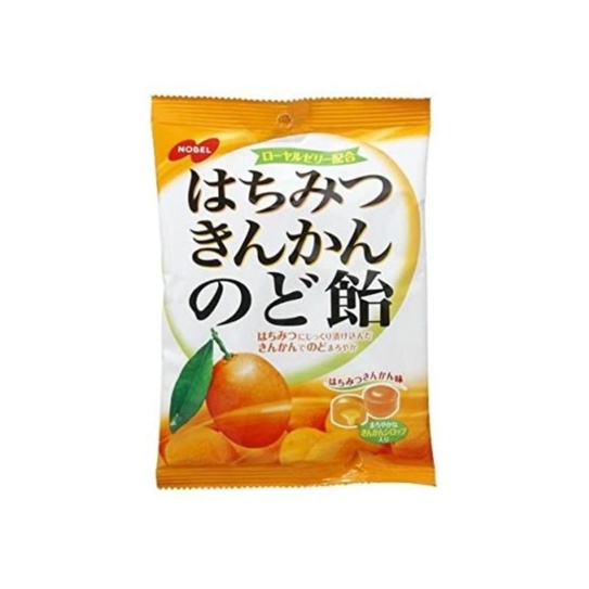 

Permen pelega tenggorokan candy Japan Jepang ( Nobel hachimitsu kinkan/Kasugai/Ribon)
