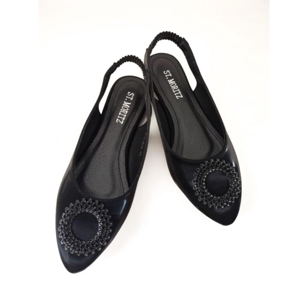 ST. MORITZ 999-200 black sepatu balerina/flat shoes